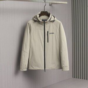 ZEGNA Thin Cotton Men's Business Hooded Jacket